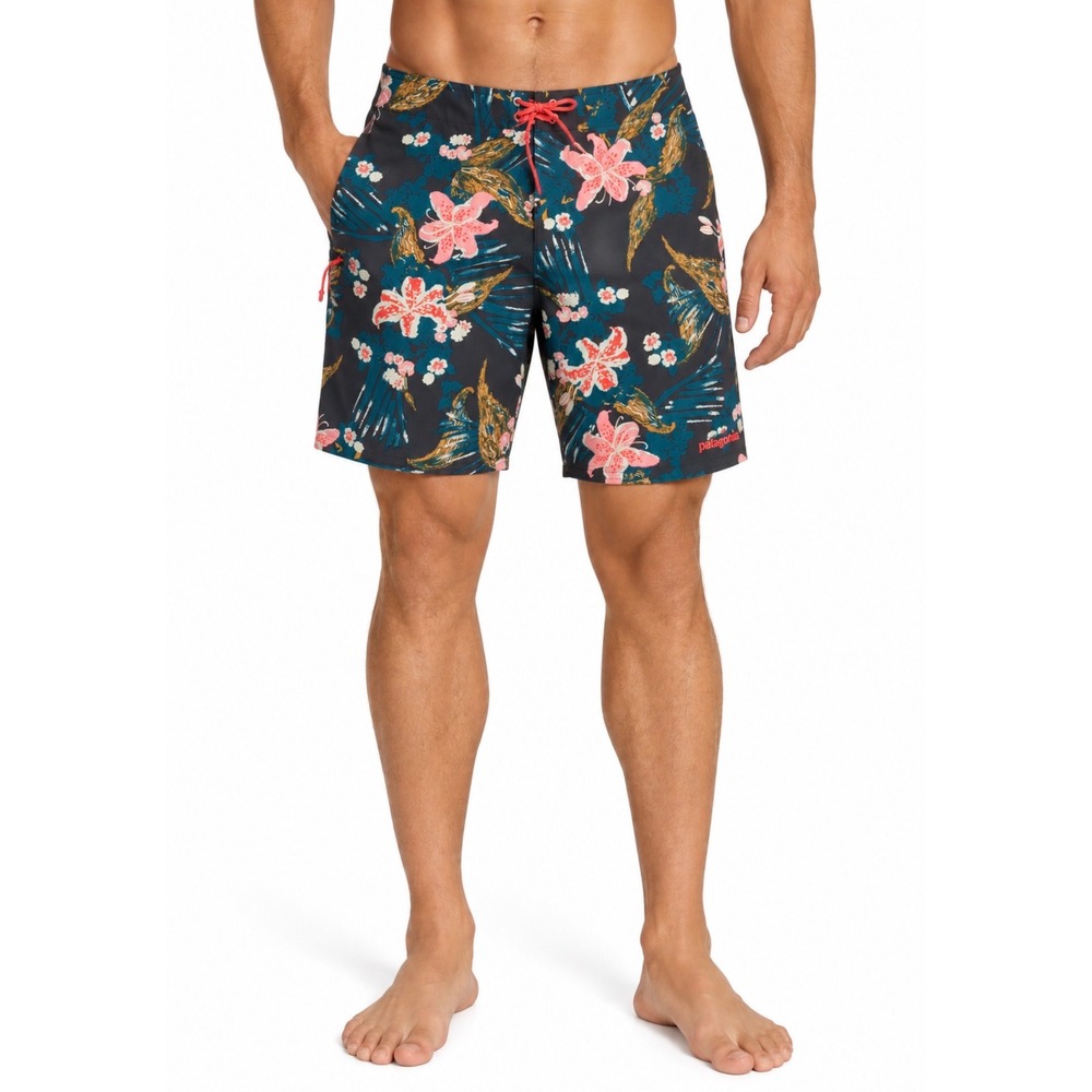 Patagonia Stretch Planing Board Shorts Tropical Floral Mens Size 38 Swim Surf